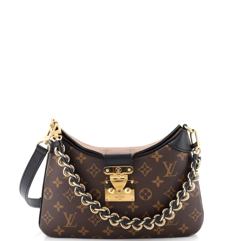 LV Twinny Handbag Monogram Canvas and Reverse Monogram Canvas with Leather