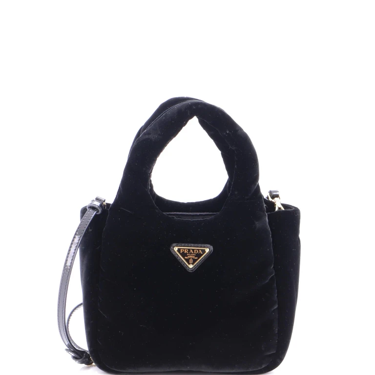 Padded Soft Tote Velvet Mini