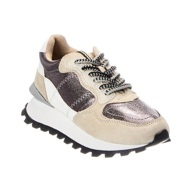 Phoebe Leather-Trim Sneaker