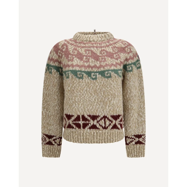 Geometric jacquard wool-blend Sweater Female S