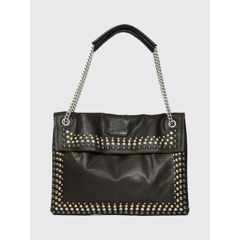 Venus Pegaso Midi Schultertasche aus Nubukleder