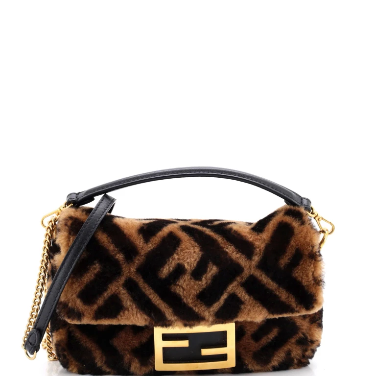 Baguette NM Bag Zucca Shearling Mini