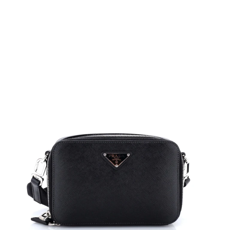 Brique Camera Crossbody Bag Saffiano Leather Mini