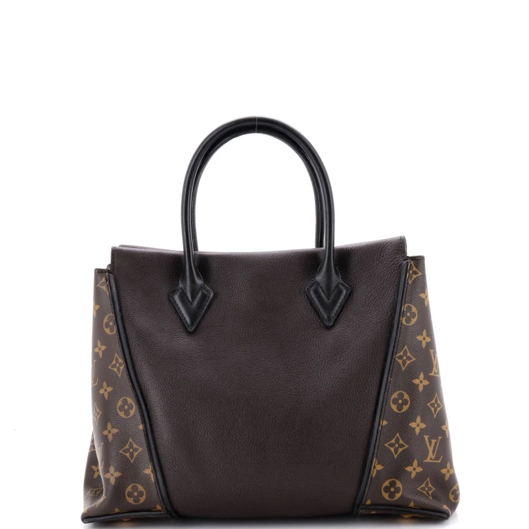 W Tote Monogram Canvas and Leather PM