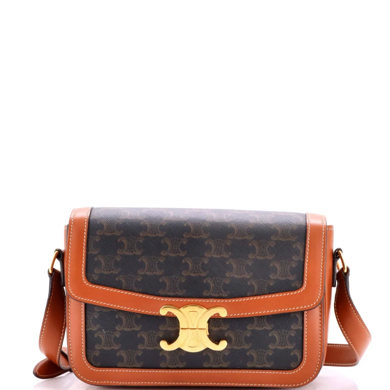 Triomphe Shoulder Bag Triomphe Coated Canvas Medium