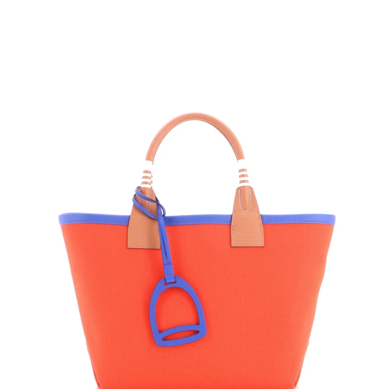 Sac Steeple Tote Toile with Leather 25