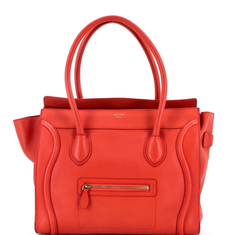 Luggage Bag Smooth Leather Medium