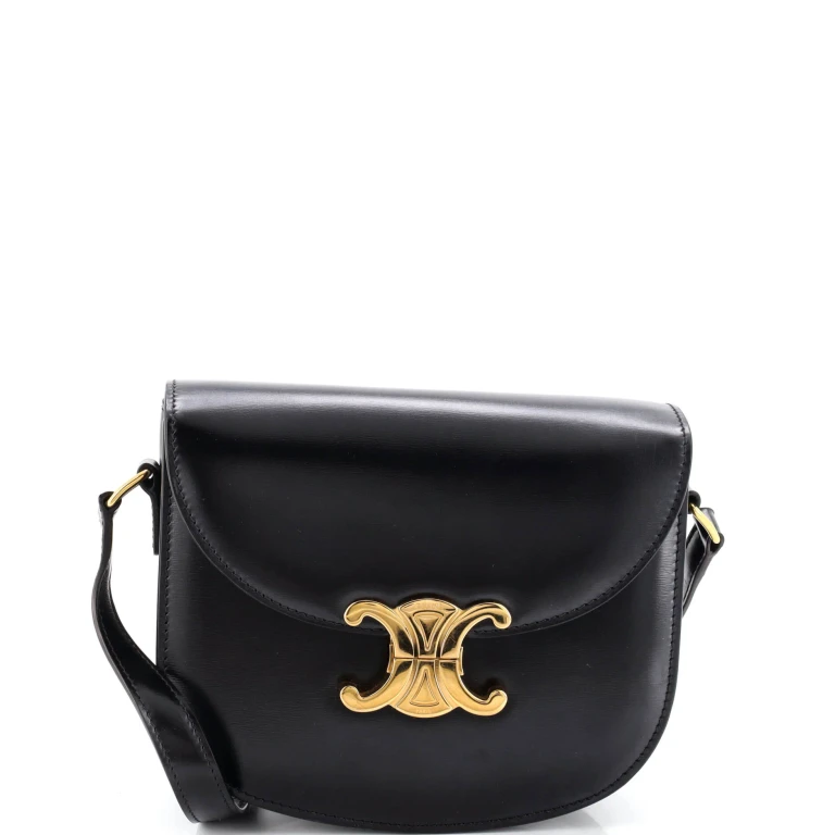 Triomphe Besace Clea Flap Bag Leather