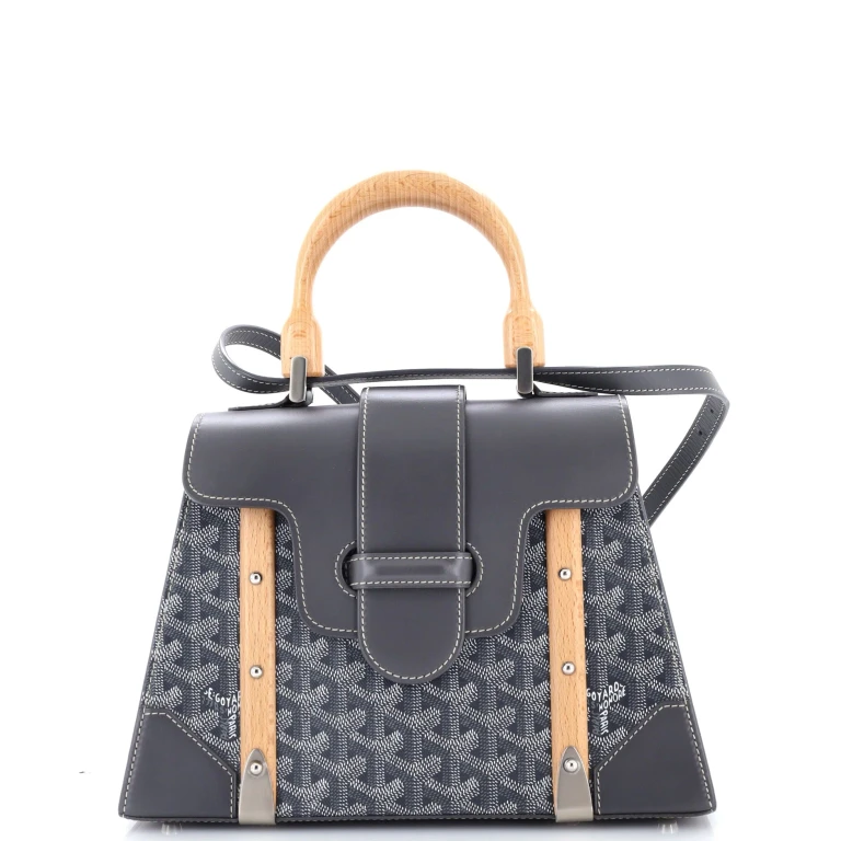 Saigon Top Handle Bag Coated Canvas with Leather PM