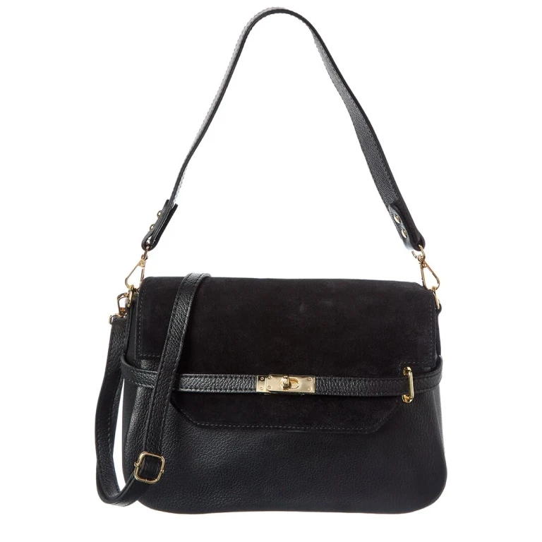 Greta Suede & Leather Handbag