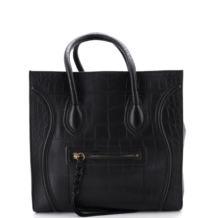 Phantom Bag Crocodile Embossed Leather Medium