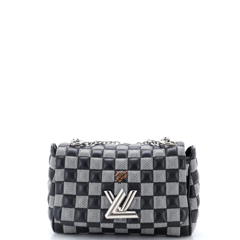 Twist Handbag Damier Quilted Calf Leather BB