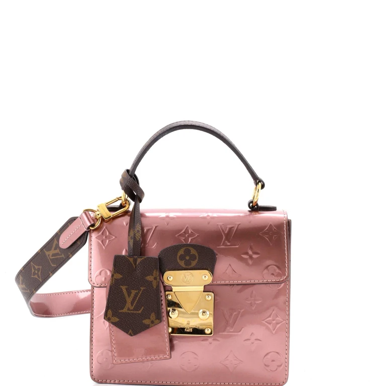 Spring Street NM Handbag Monogram Vernis with Monogram Canvas