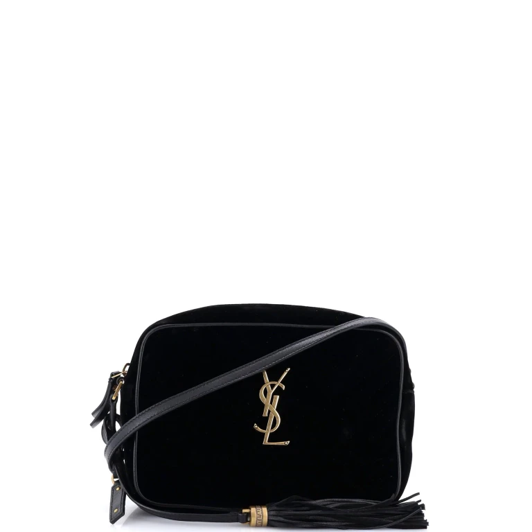 Lou Camera Bag Matelasse Chevron Velvet Small