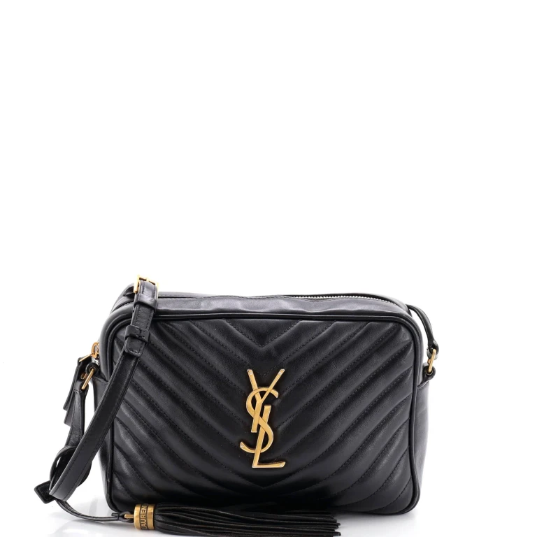 Lou Camera Bag Matelasse Chevron Leather Small