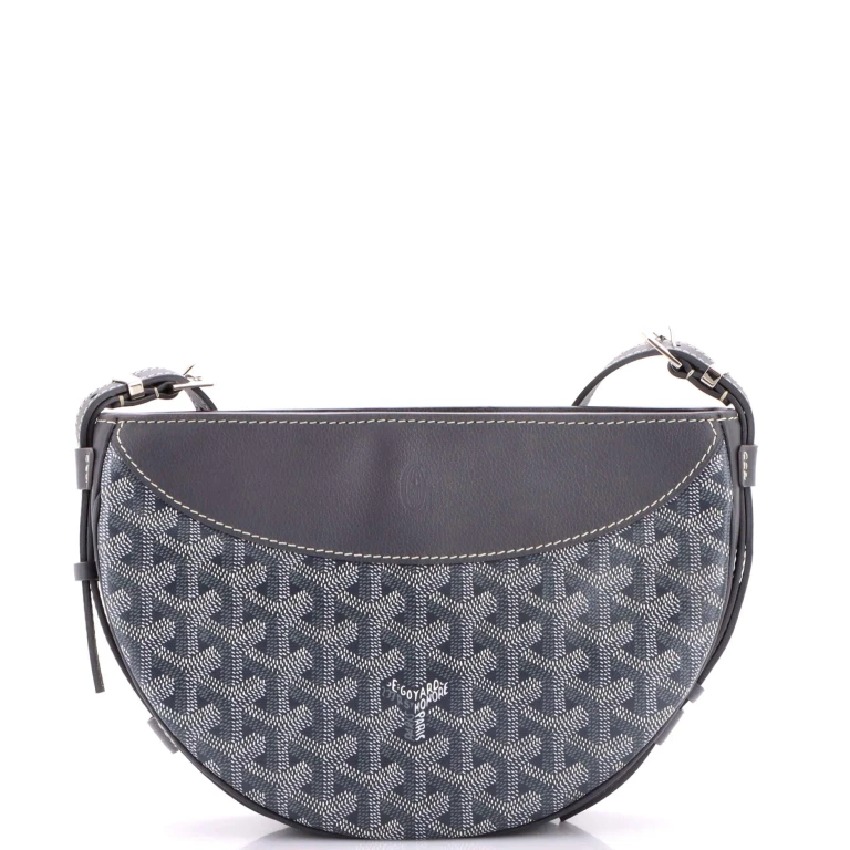 Hirondelle Shoulder Bag Coated Canvas and Leather