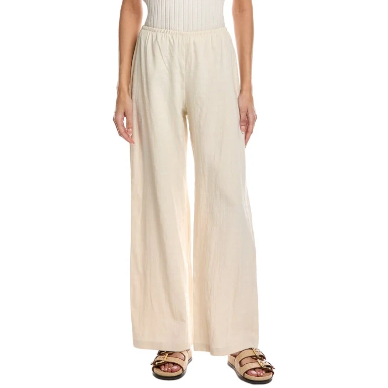 Belle Wide Leg Linen-Blend Pant