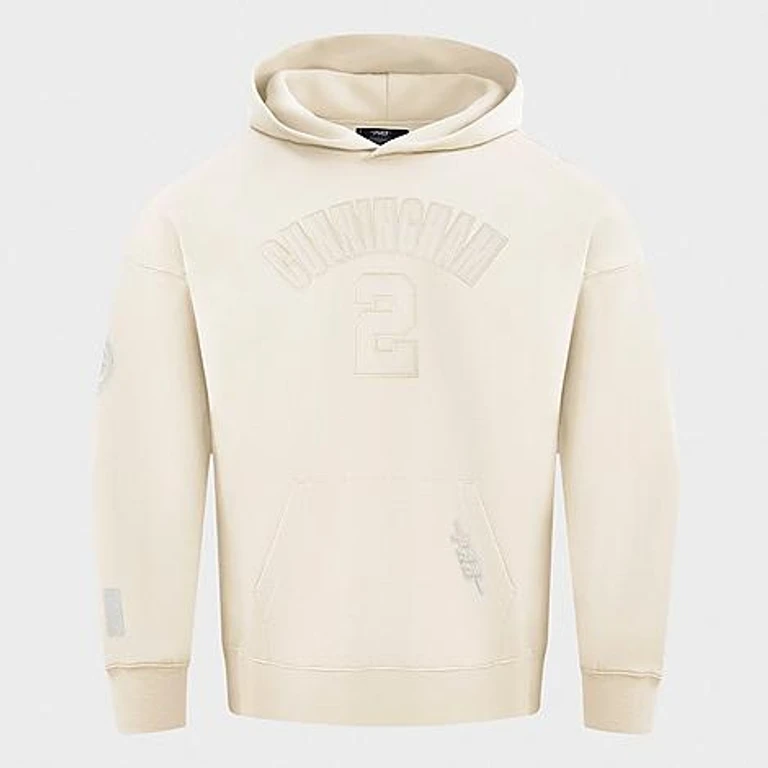 Pro Standard Men's Cade Cunningham Detroit Pistons NBA Neutral Pullover Hoodie in Eggshell Size: Small