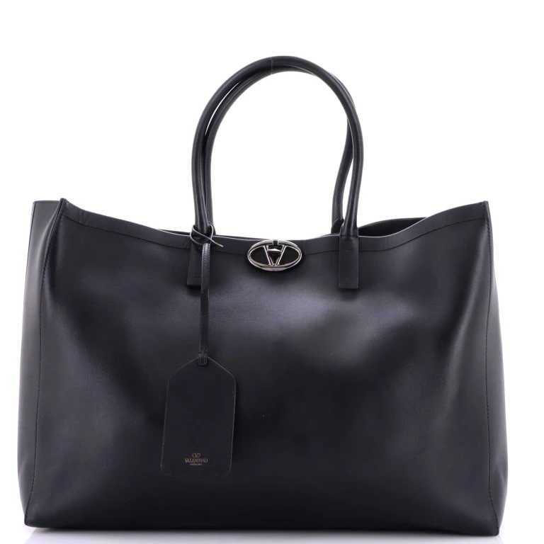 VLogo Locker Tote Leather Large