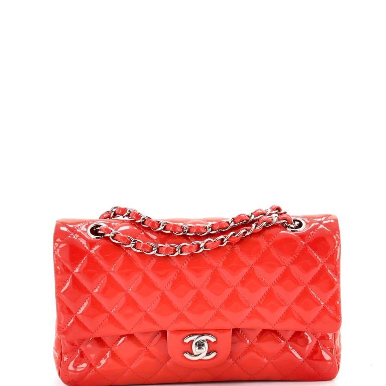 Classic Double Flap Bag Quilted Patent Medium