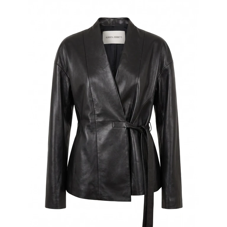Giacca in pelle Alberta Ferretti