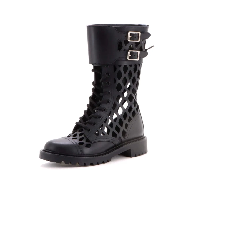 Women's D-Trap Cut-Out Ankle Boots Leather