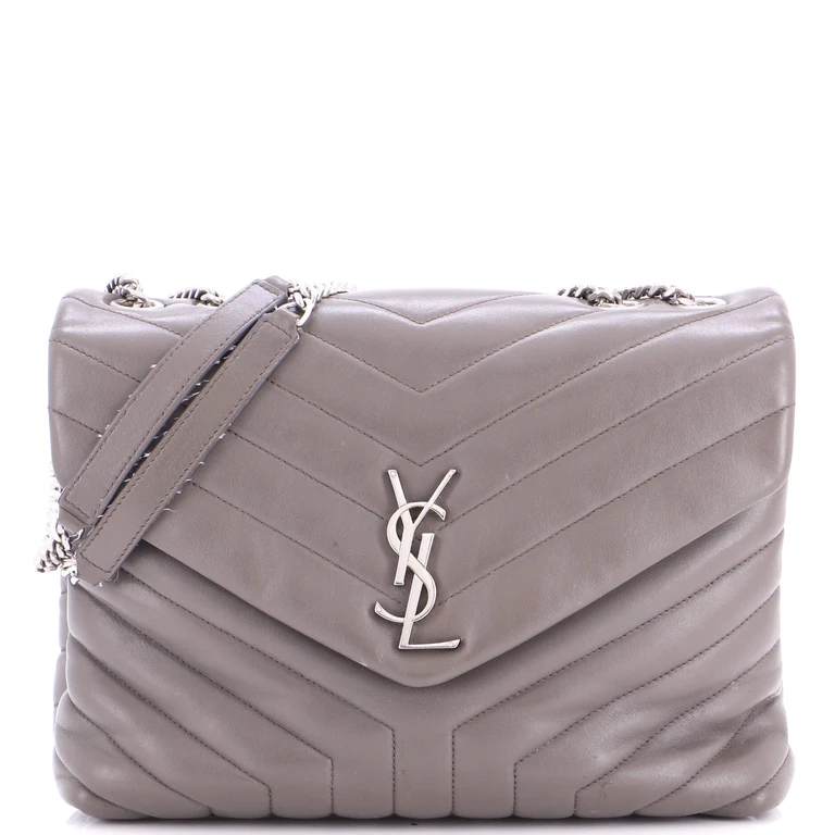 Loulou Shoulder Bag Matelasse Chevron Leather Large