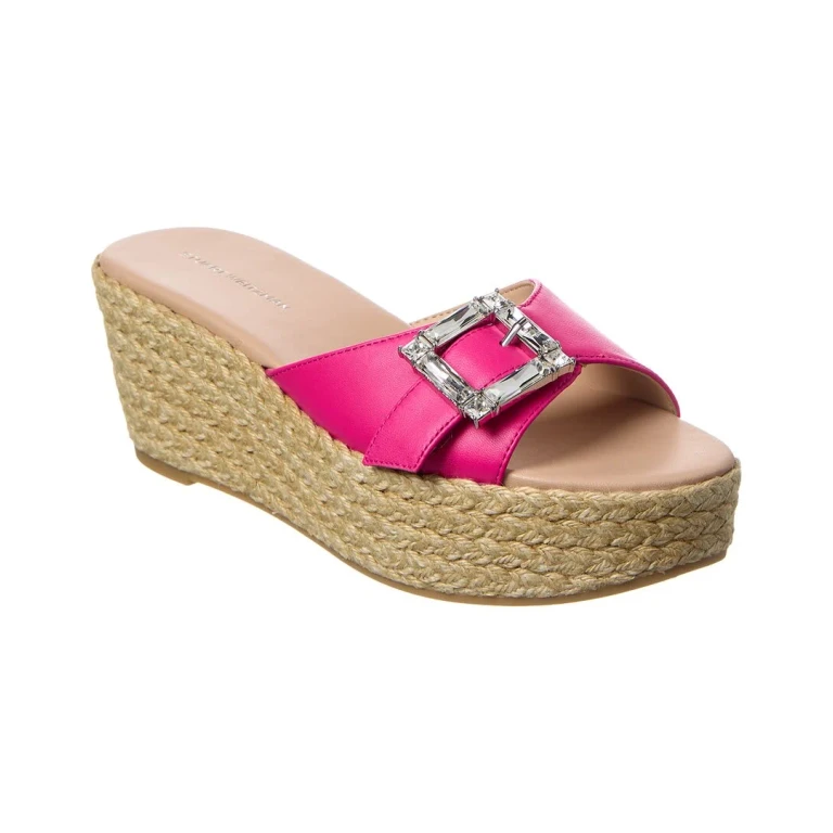 June 75 Leather Wedge Sandal