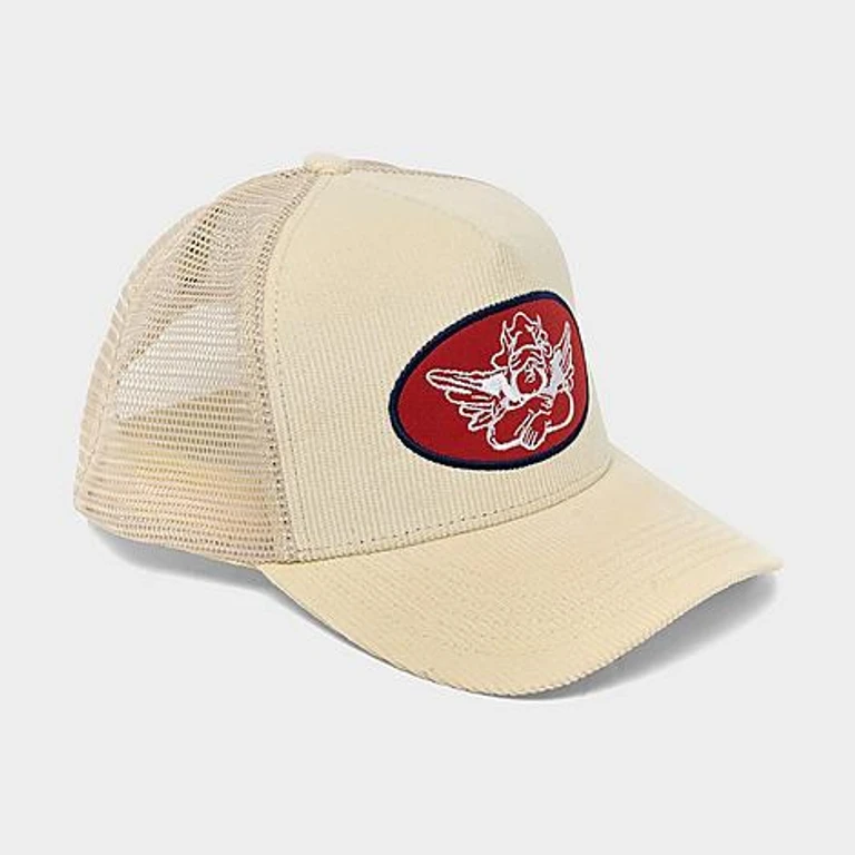Women's Mellow Yellow Trucker Hat in Yellow/Maroon