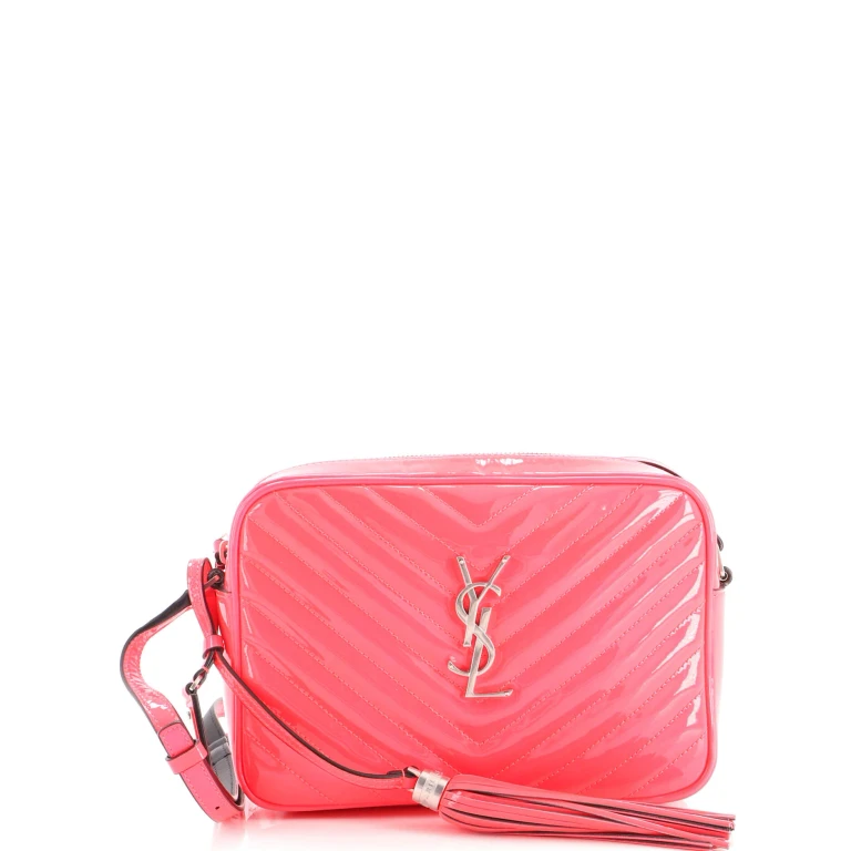 Lou Camera Bag Matelasse Chevron Patent Small