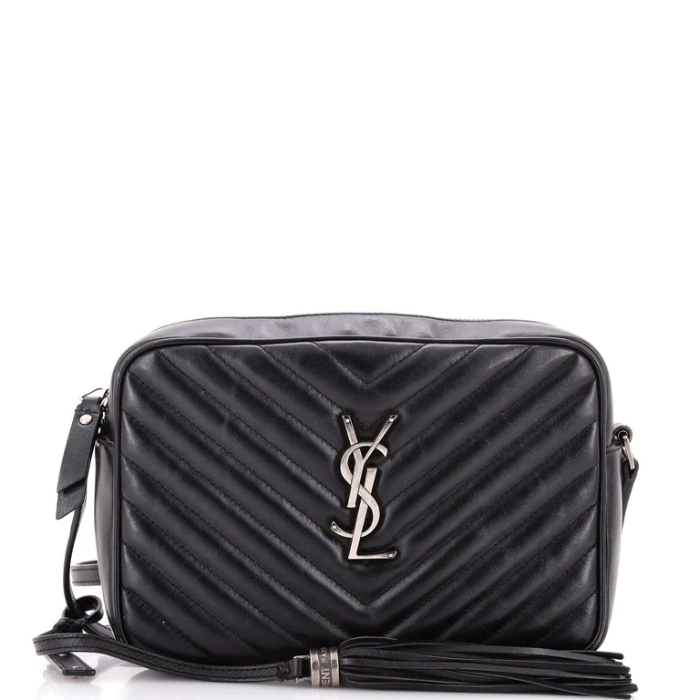 Lou Camera Bag Matelasse Chevron Leather Small