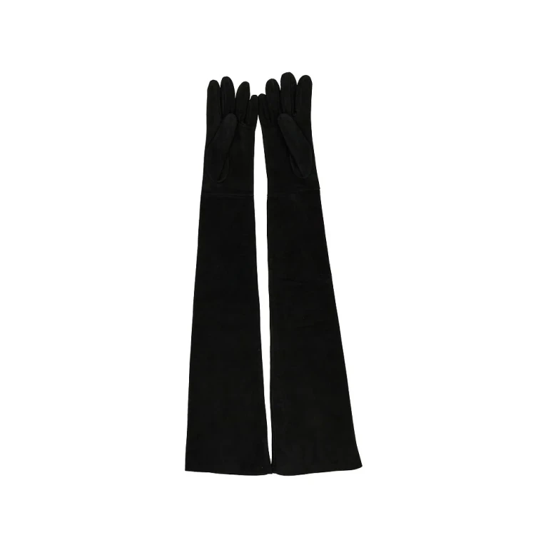 Suede leather long gloves Woman 7