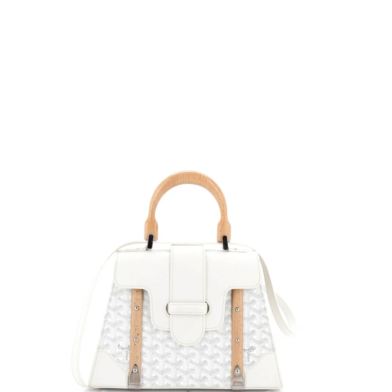 Saigon Top Handle Bag Coated Canvas with Leather PM