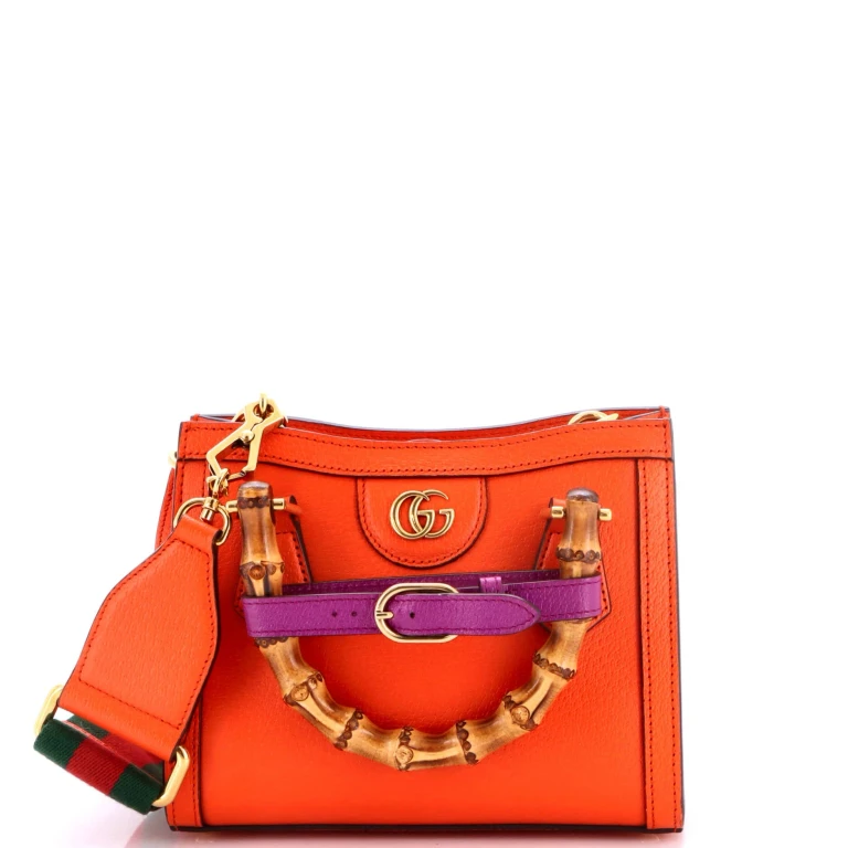 Diana NM Bamboo Handle Tote Leather Mini