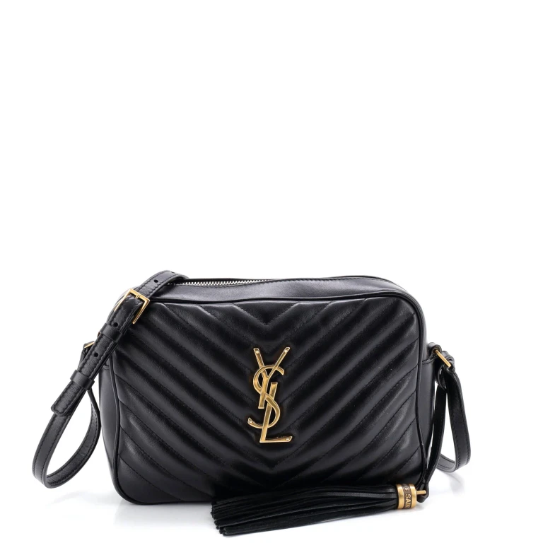 Lou Camera Bag Matelasse Chevron Leather Small