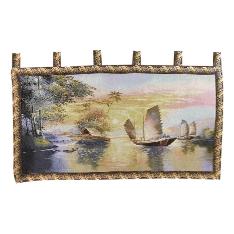 Tache 28 x 55 Exotic Ships on The Horizon Coastal Tapestry Wall Hanging (WH-DB15152)