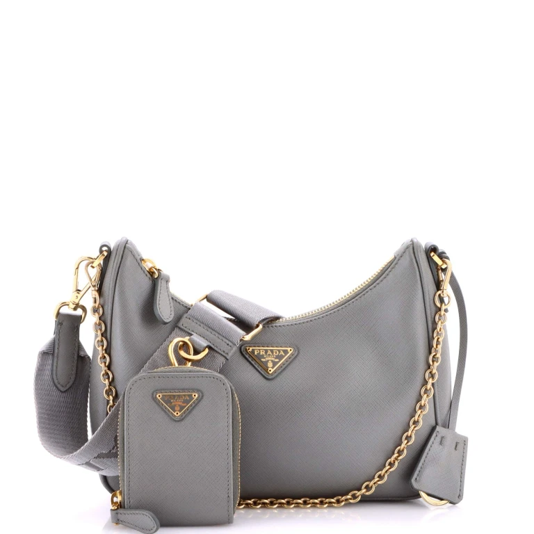 Re-Edition 2005 Shoulder Bag Saffiano Leather Small