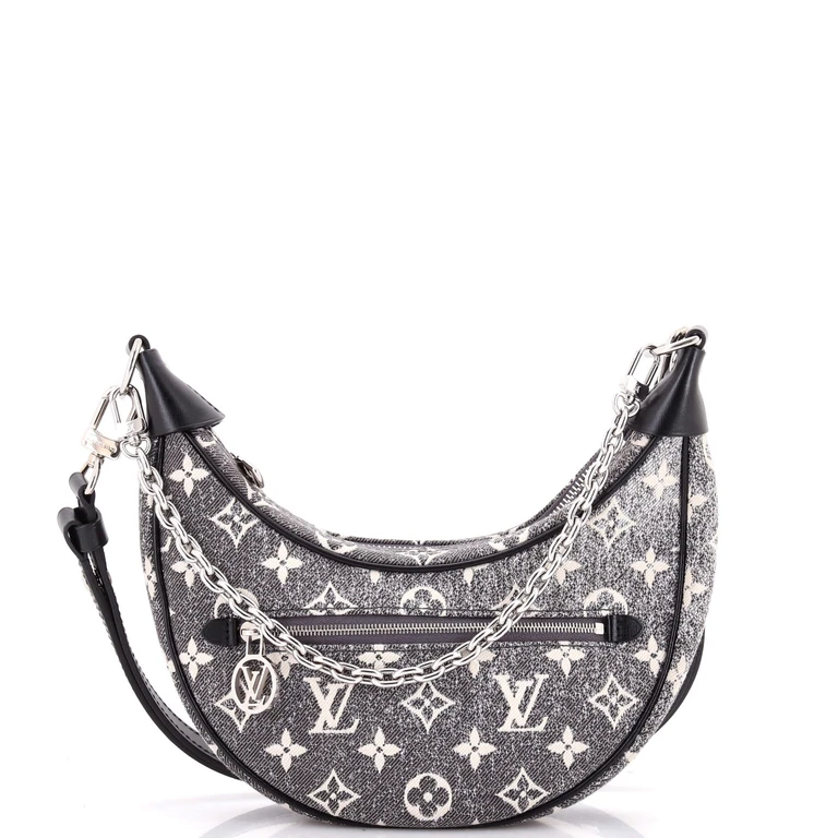 Loop Handbag Monogram Jacquard Denim