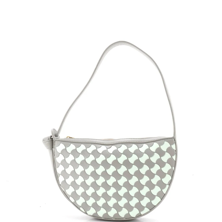 Sunrise Shoulder Bag Bicolor Wavy Pavimento Leather Mini
