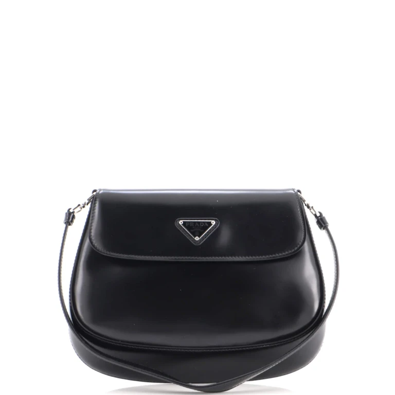 Cleo Flap Shoulder Bag Spazzolato Leather Small