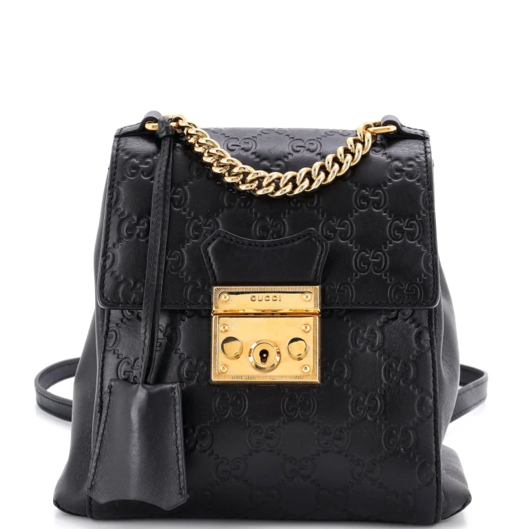 Padlock Backpack Guccissima Leather Mini