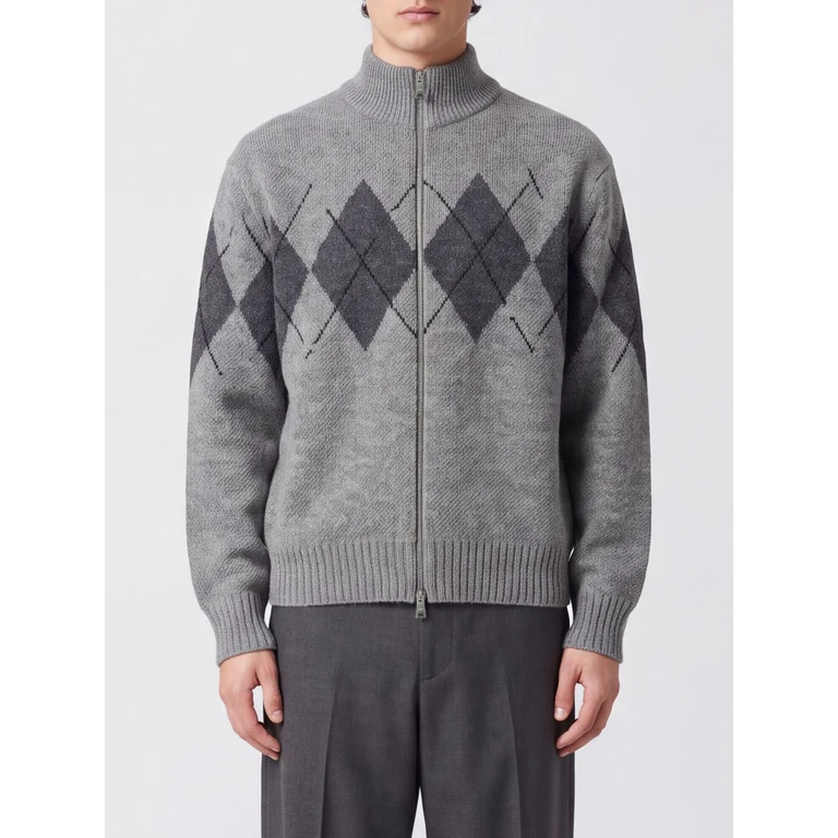 Argyle Wool and Alpaca-Blend Zip-Up Cardigan (CXG4KT13KMLA)