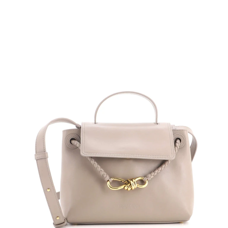 Ciao Ciao Top Handle Bag Leather with Intrecciato Detail Small