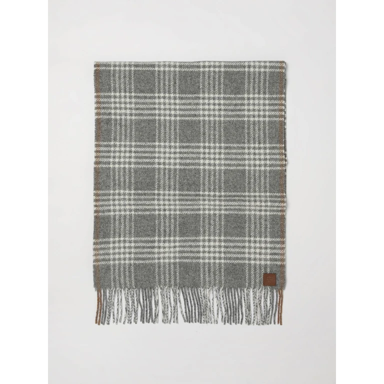 Wool and Cashmere Blend Scarf with Tartan Pattern and Fringed Edges (N77SCIN10TES0N161141310)