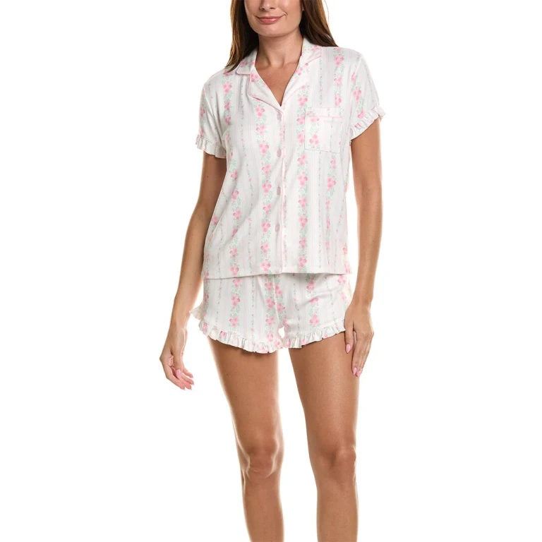 2Pc Roses Are Pink Pajama Set