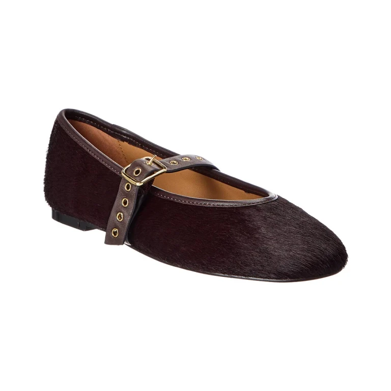 Remy Haircalf & Leather Mary Jane
