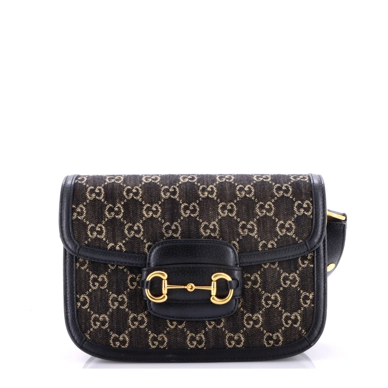 Horsebit 1955 Shoulder Bag GG Denim Small