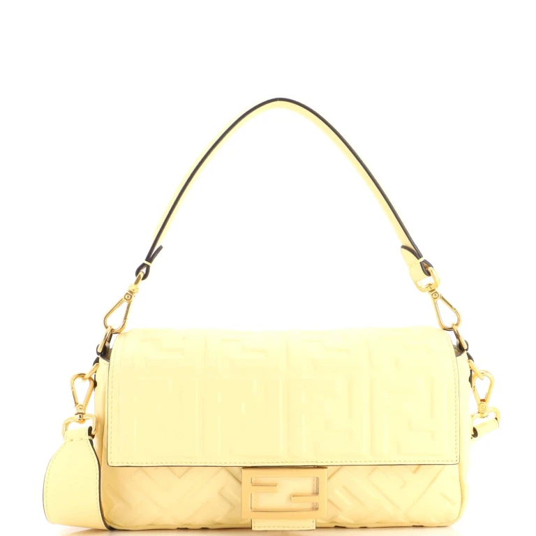 Baguette NM Bag Zucca Embossed Leather Medium
