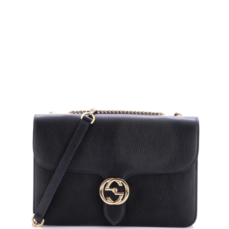 Interlocking Shoulder Bag Leather Medium