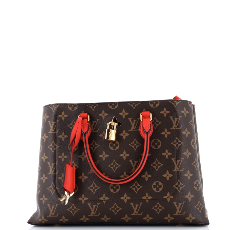 Flower Tote Monogram Canvas with Leather
